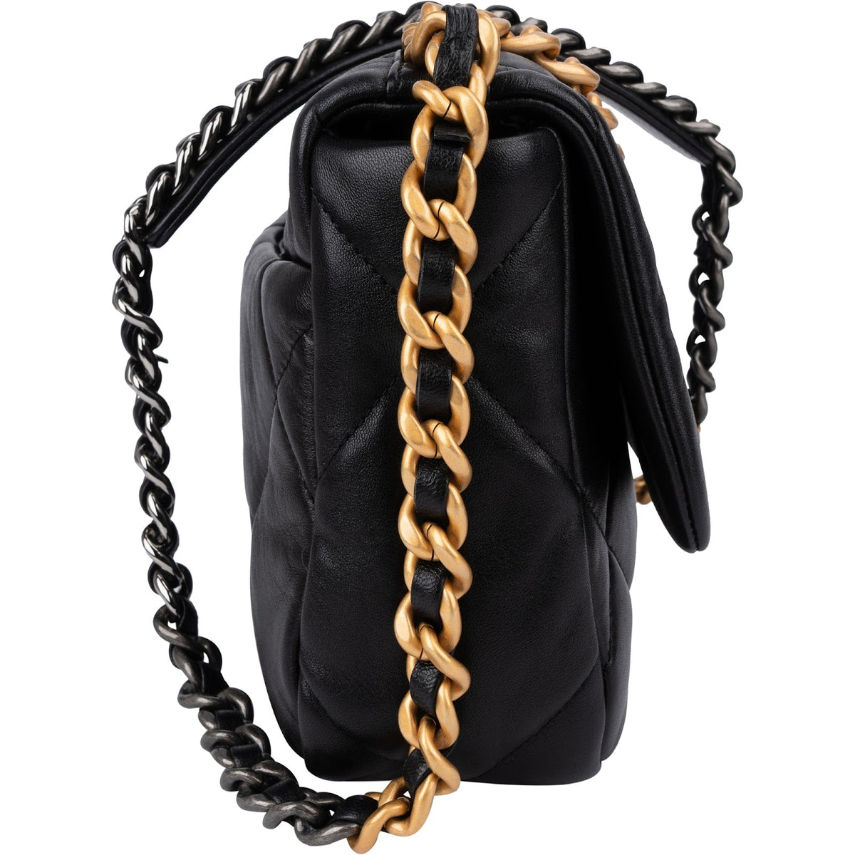 Chanel 19 Quilted Lambskin Medium Single Flap Crossbody Handbag