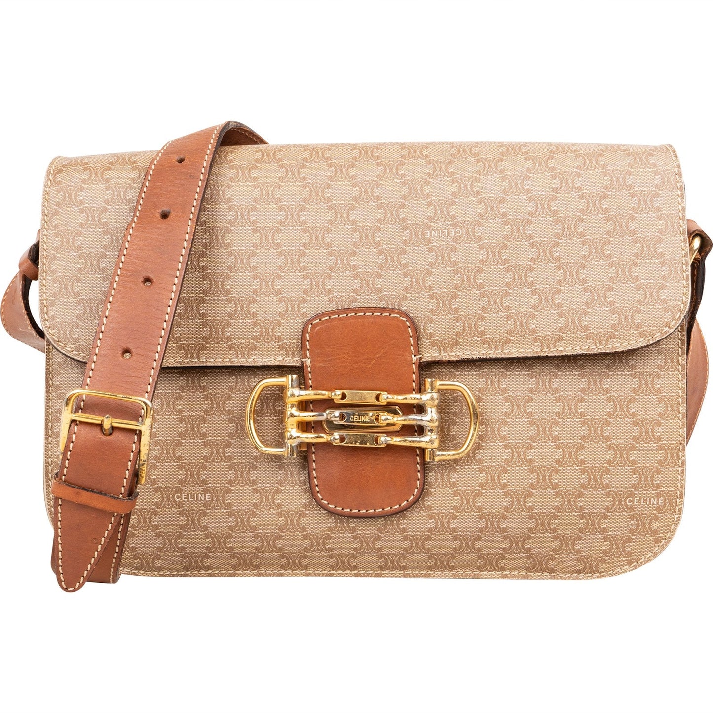 Celine Monogram Macadam Triomphe Crossbody Bag