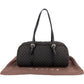Celine Black Macadam Nylon Boston Shoulder Bag