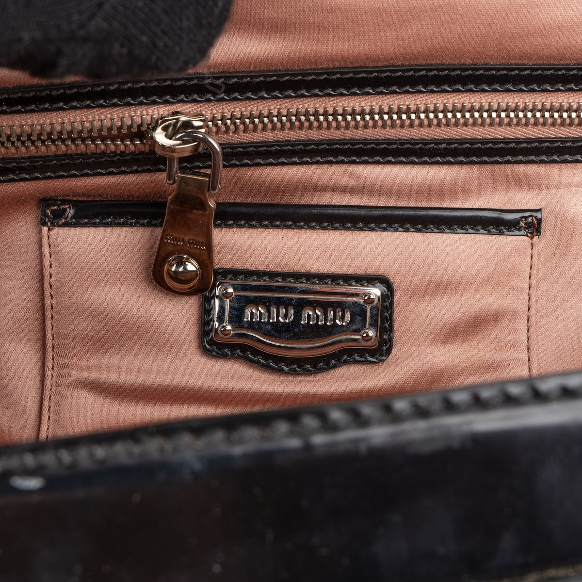 Miu Miu Spazzolato Leather Doctor Style Buckle Handbag