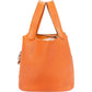 Hermès Potiron Orange Taurillon Clemence Picotin Lock 18 (PM) Handbag