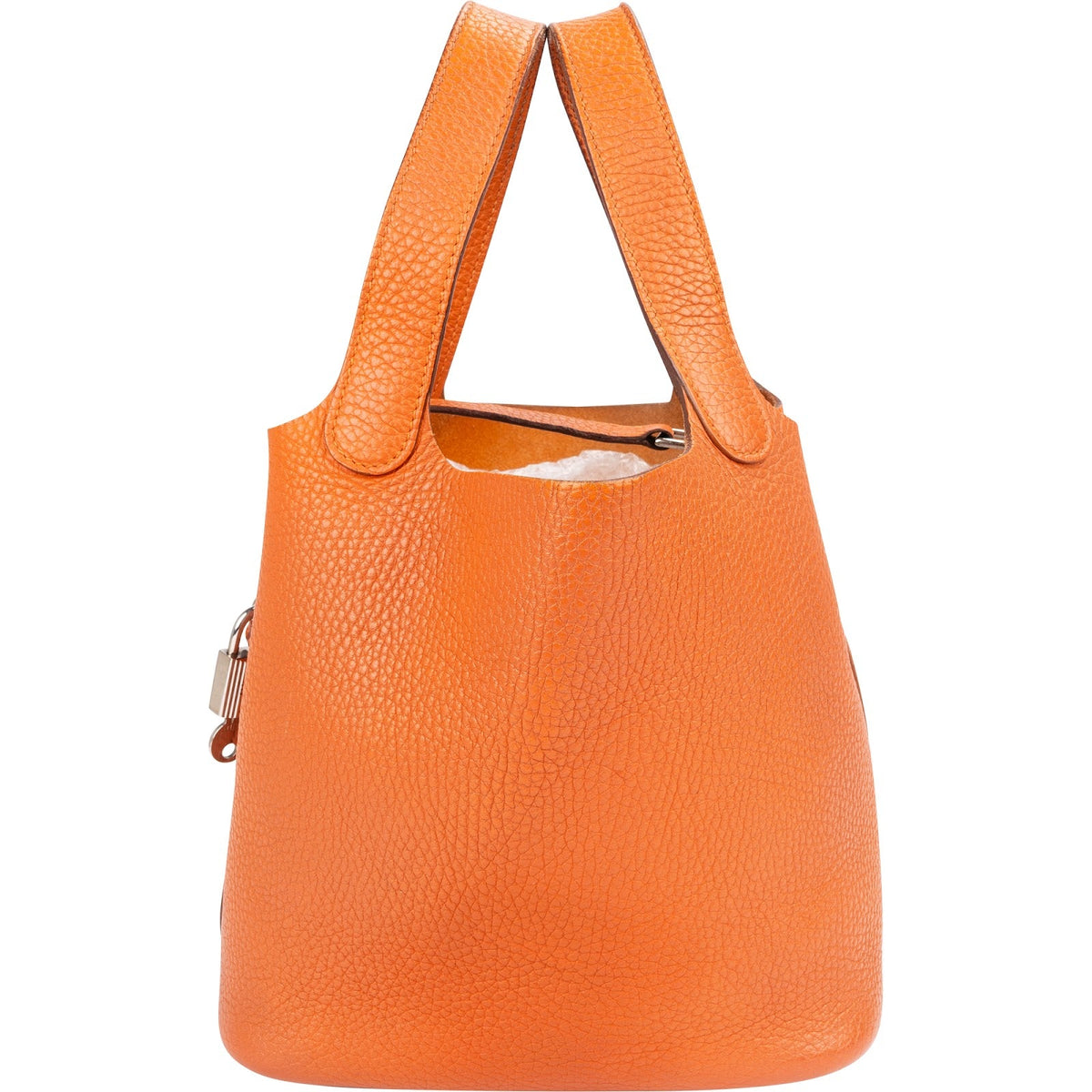 Hermès Potiron Orange Taurillon Clemence Picotin Lock 18 (PM) Handbag