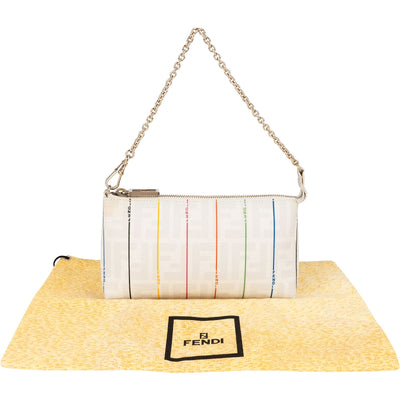 Monogram FF Zucca Pequin Rainbow Striped Pochette Accessoires Handbag