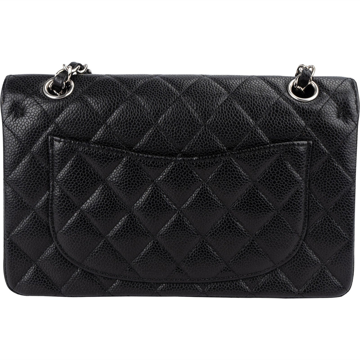 Chanel Quilted Caviar Leather Small Double Flap Shoulder Bag
