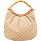 Gucci Monogram GG Canvas Bamboo Handle Handbag