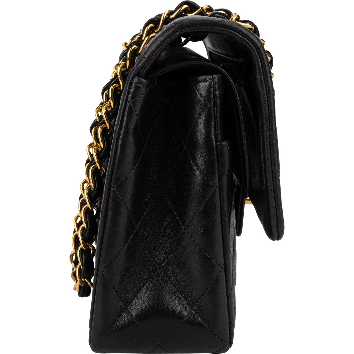 Chanel Quilted Lambskin 24K Gold Medium Double Flap Shoulder Bag