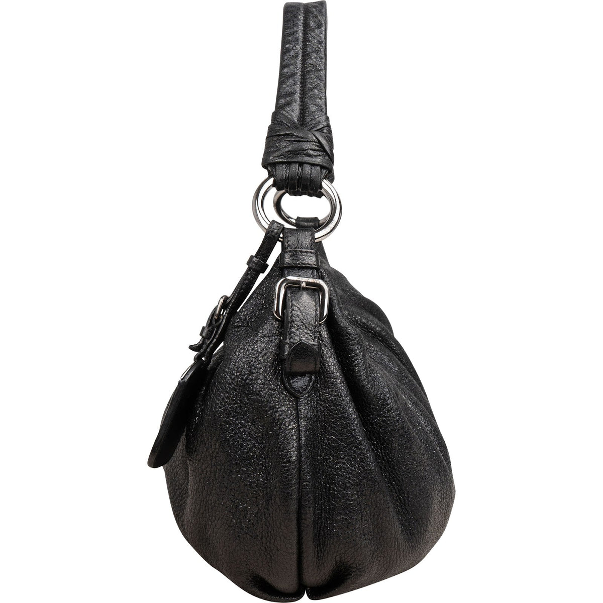 Prada Ruched Hobo aus Vitello-Daino-Leder – Ansicht 5