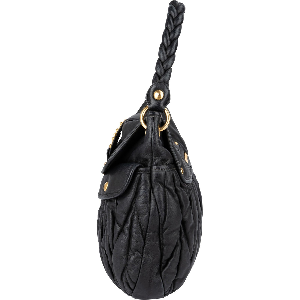 Miu Miu Coffer Hobo City aus Matelassé-Nappaleder – Ansicht 3