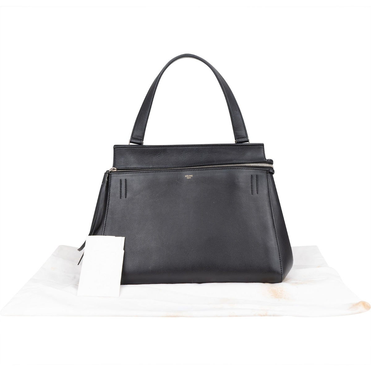 Céline Grained Leather Edge Handbag