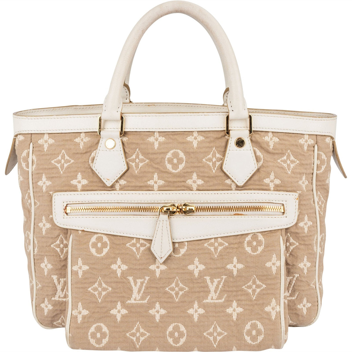 Louis Vuitton Cabas Sabbia MM aus Monogram Denim – Vorderansicht