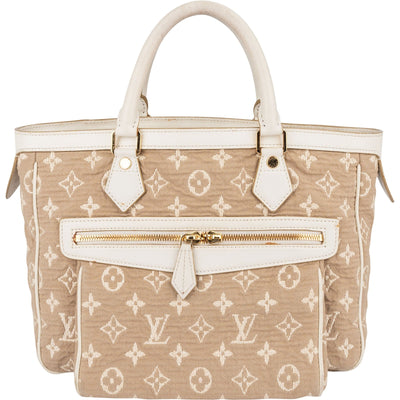 Louis Vuitton Denim Monogram Cabas Sabbia MM Handbag