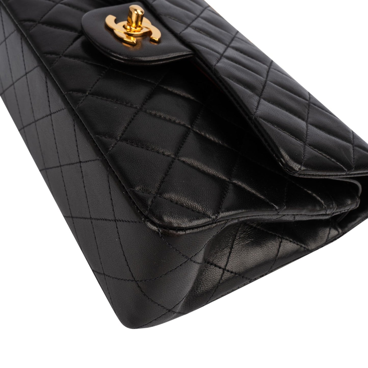 Chanel Quilted Lambskin 24K Small Double Flap Shoulder Bag