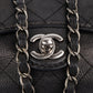 Chanel Quilted Leather Half Moon Single Flap Crossbody Bag
