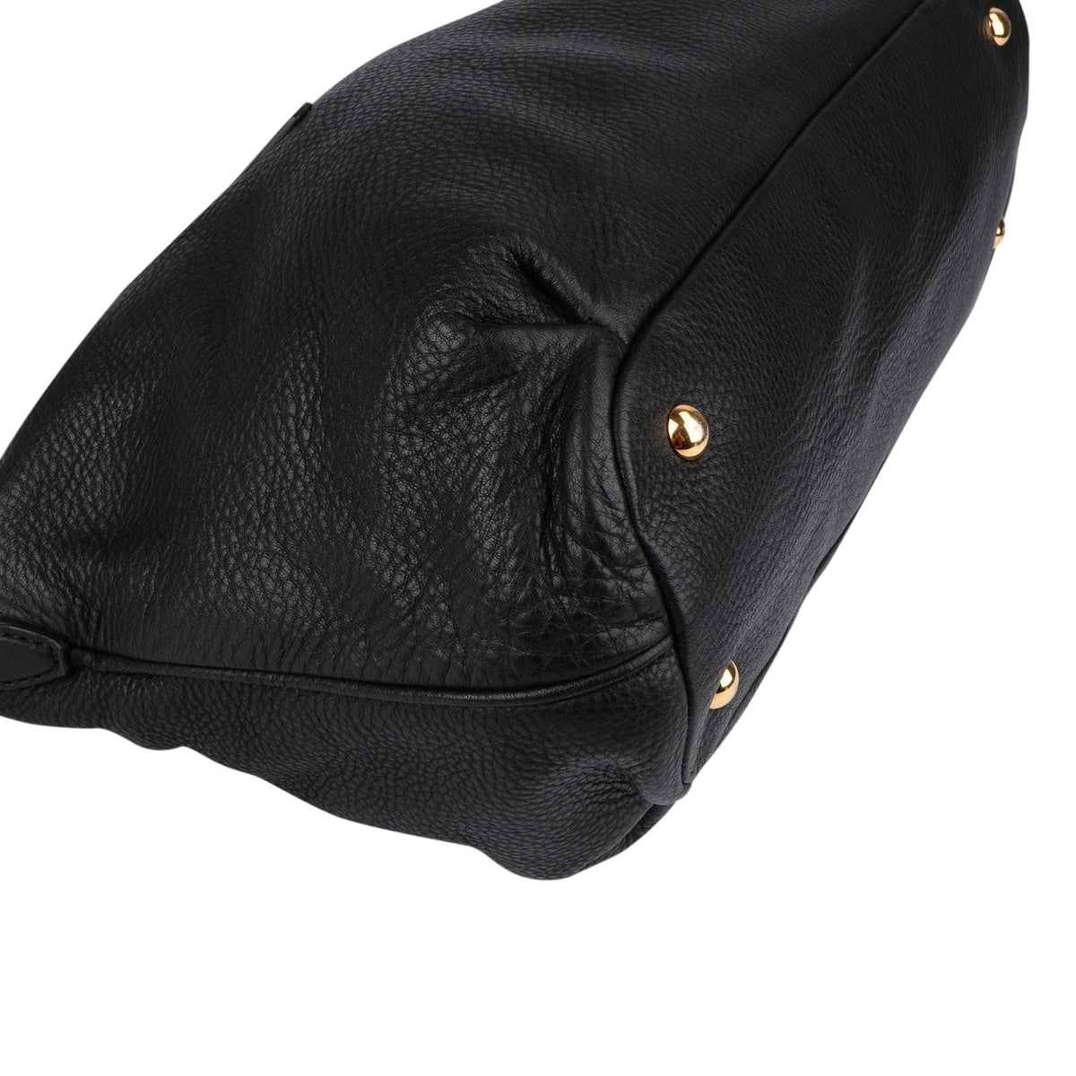 Miu Miu Black leather Vitello Lux Daino Handbag