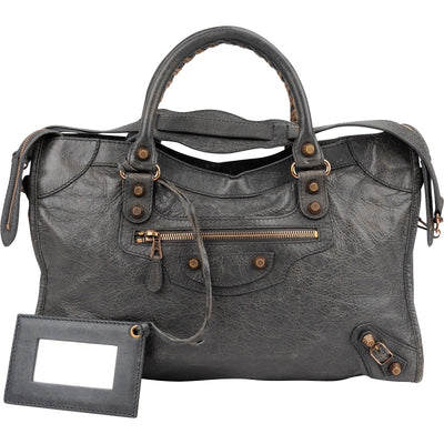 Balenciaga Grey Leather Classic City Bag Handbag