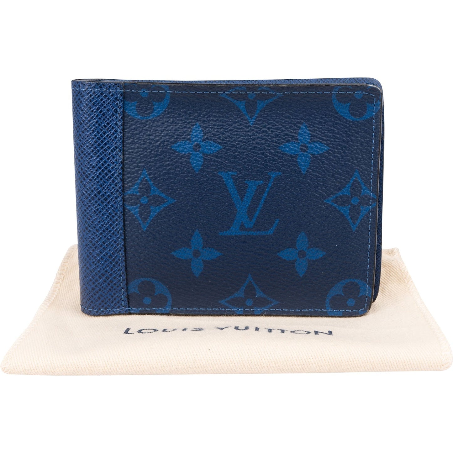Louis Vuitton Blue Canvas Monogram Multiple Wallet