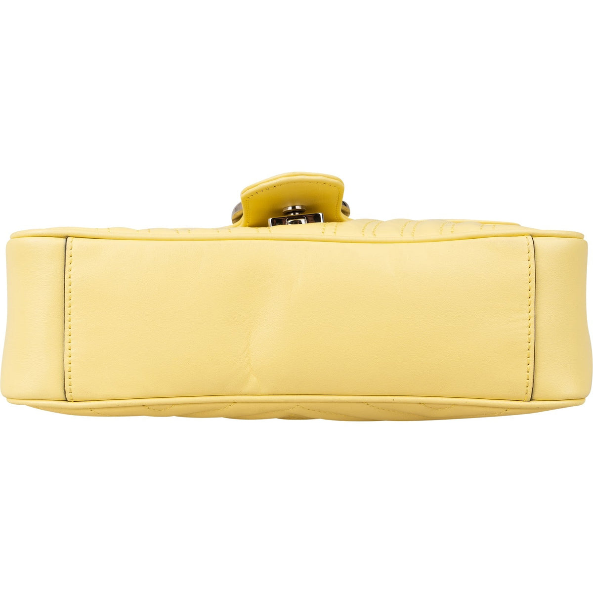 Gucci Bright Yellow Matelassé Leather Marmont Crossbody Bag