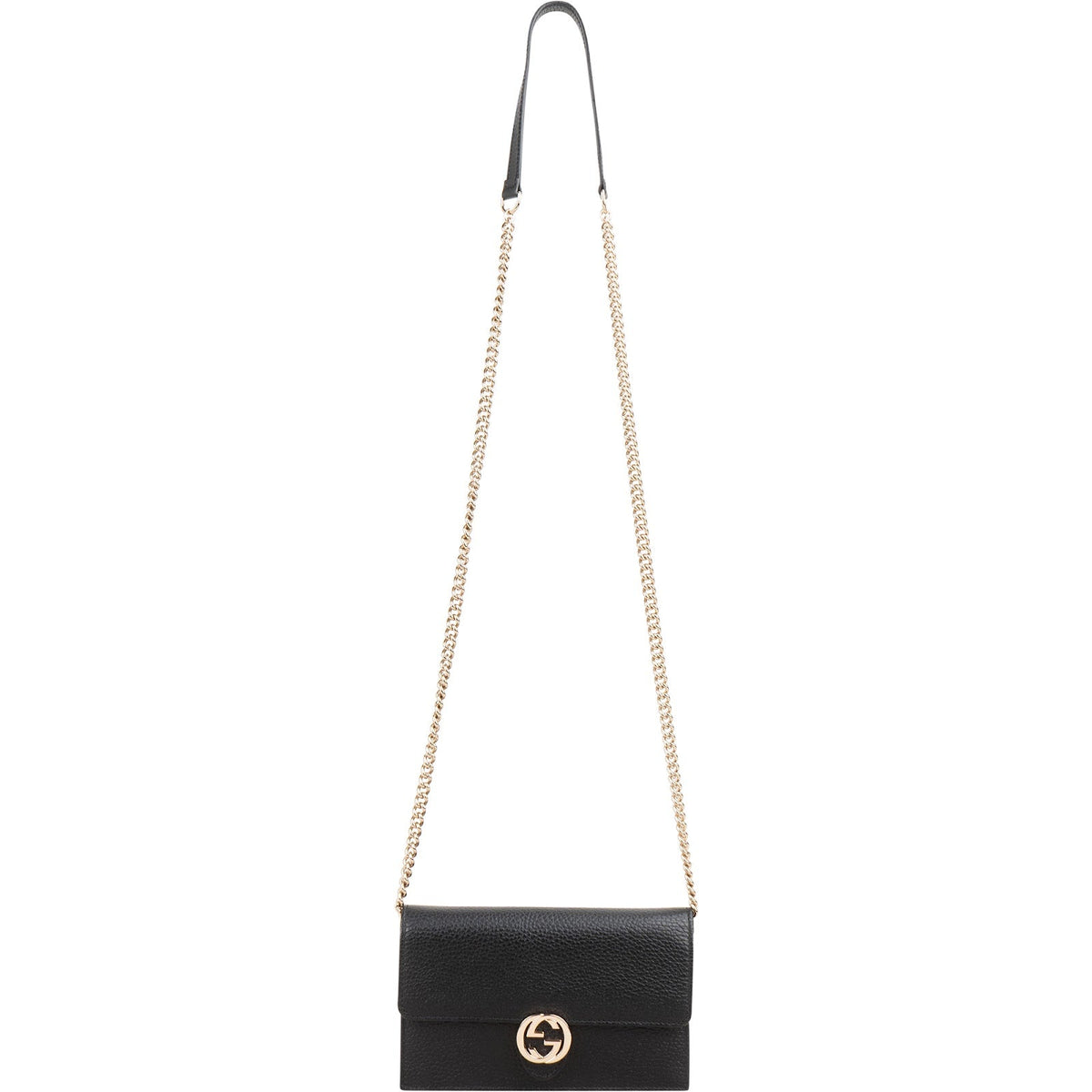Gucci Interlocking GG Wallet On Chain aus genarbtem Leder – Ansicht 8