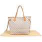 Louis Vuitton Monogram Damier Azur Canvas Neverfull MM Shoulder Bag