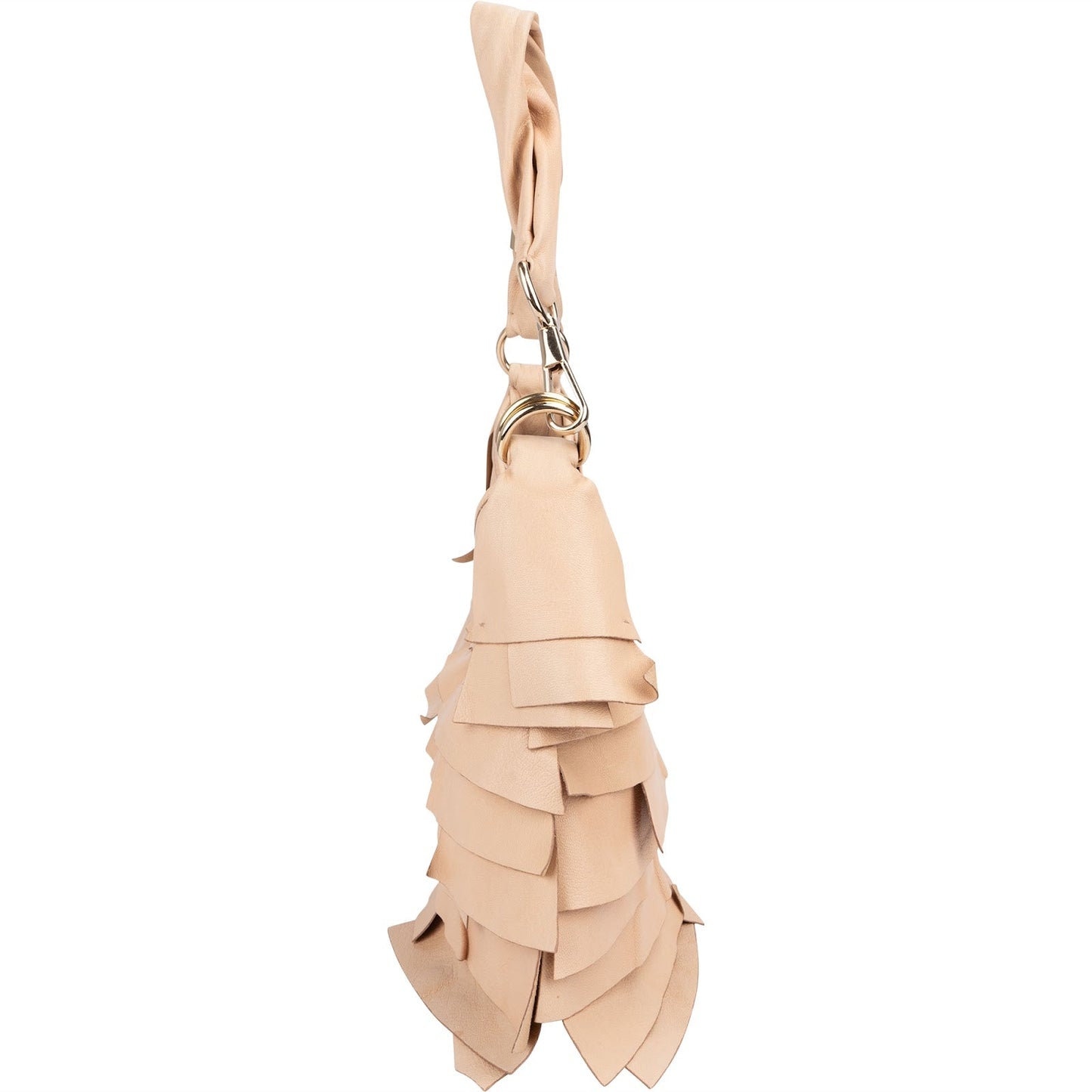 Yves Saint Laurent Leather Rive Gauche Ruffle Hobo Shoulder Bag