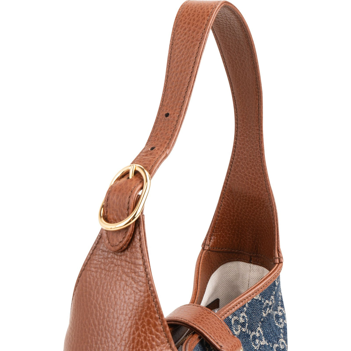 Gucci Denim Jackie 1961 Small Hobo Shoulder Bag