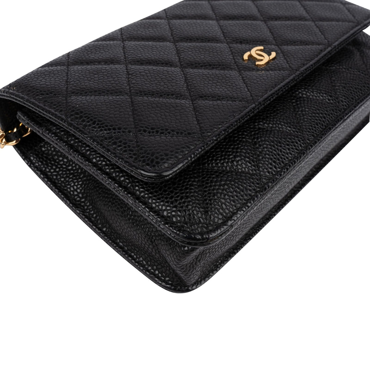 Chanel Quilted Caviar Leather CC Wallet On Chain Crossbody Bag