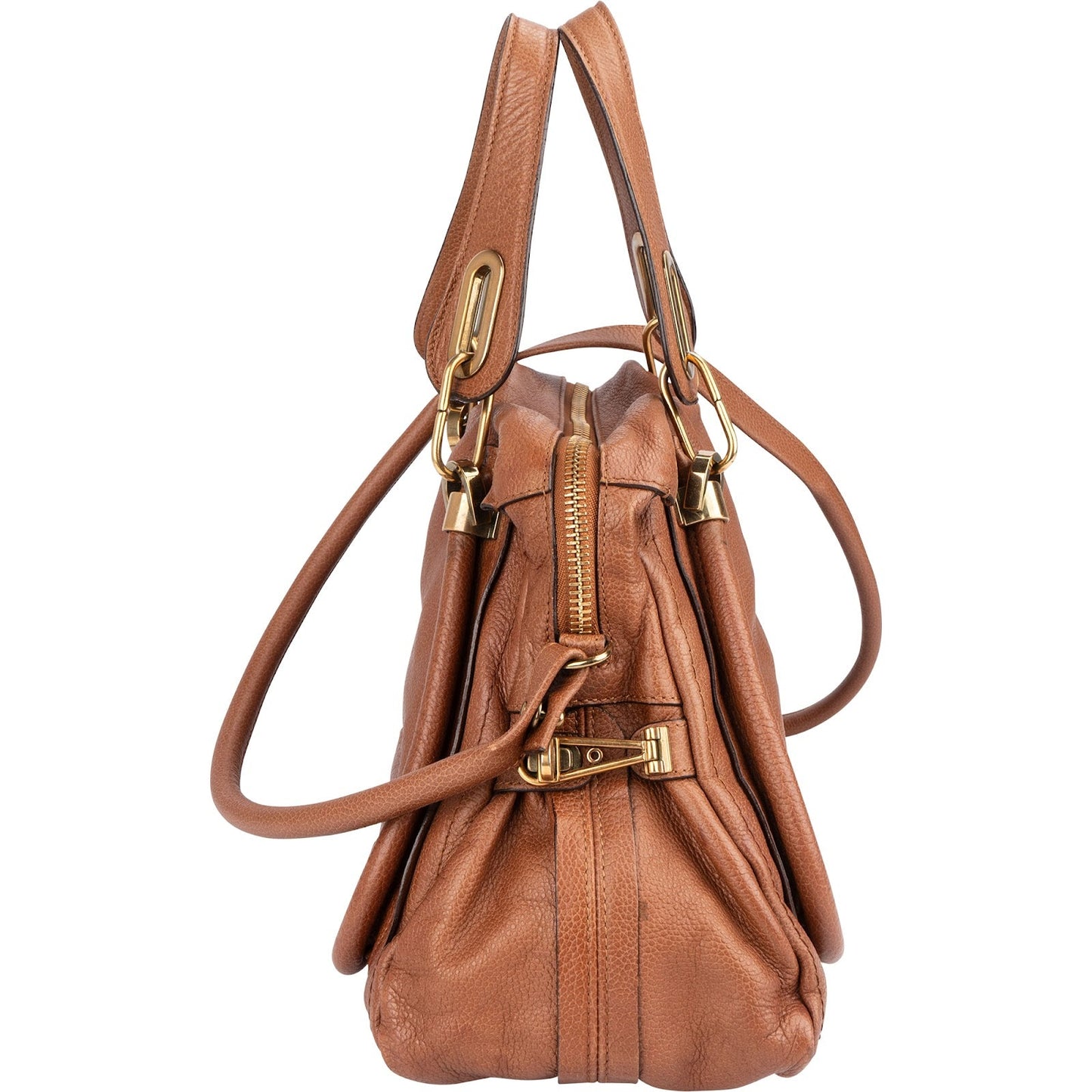 Chloé Pebbled Leather Paraty Shoulder Handbag