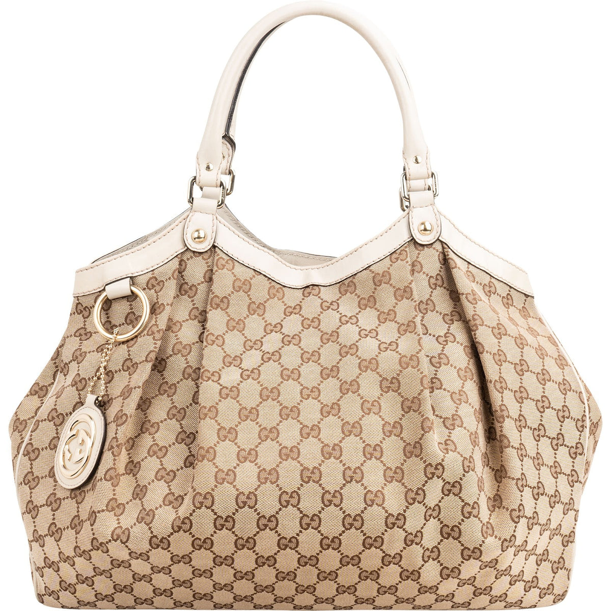 Gucci Monogram GG Canvas Large Sukey Hobo Tote Handbag