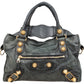 Balenciaga Dark Green Leather City Handbag