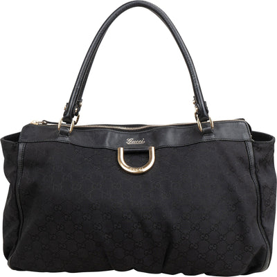 Gucci Monogram GG Canvas Abbey D-Ring Large Tote Shoulder Bag