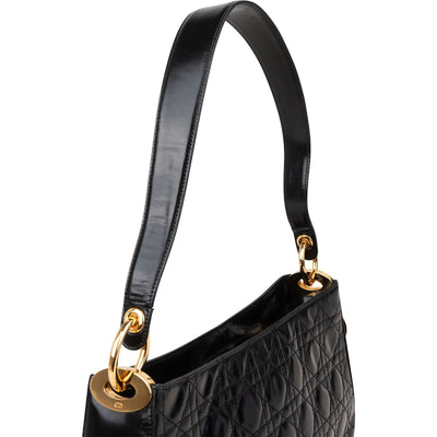 Christian Dior Patent Leather Cannage Shoulder Bag