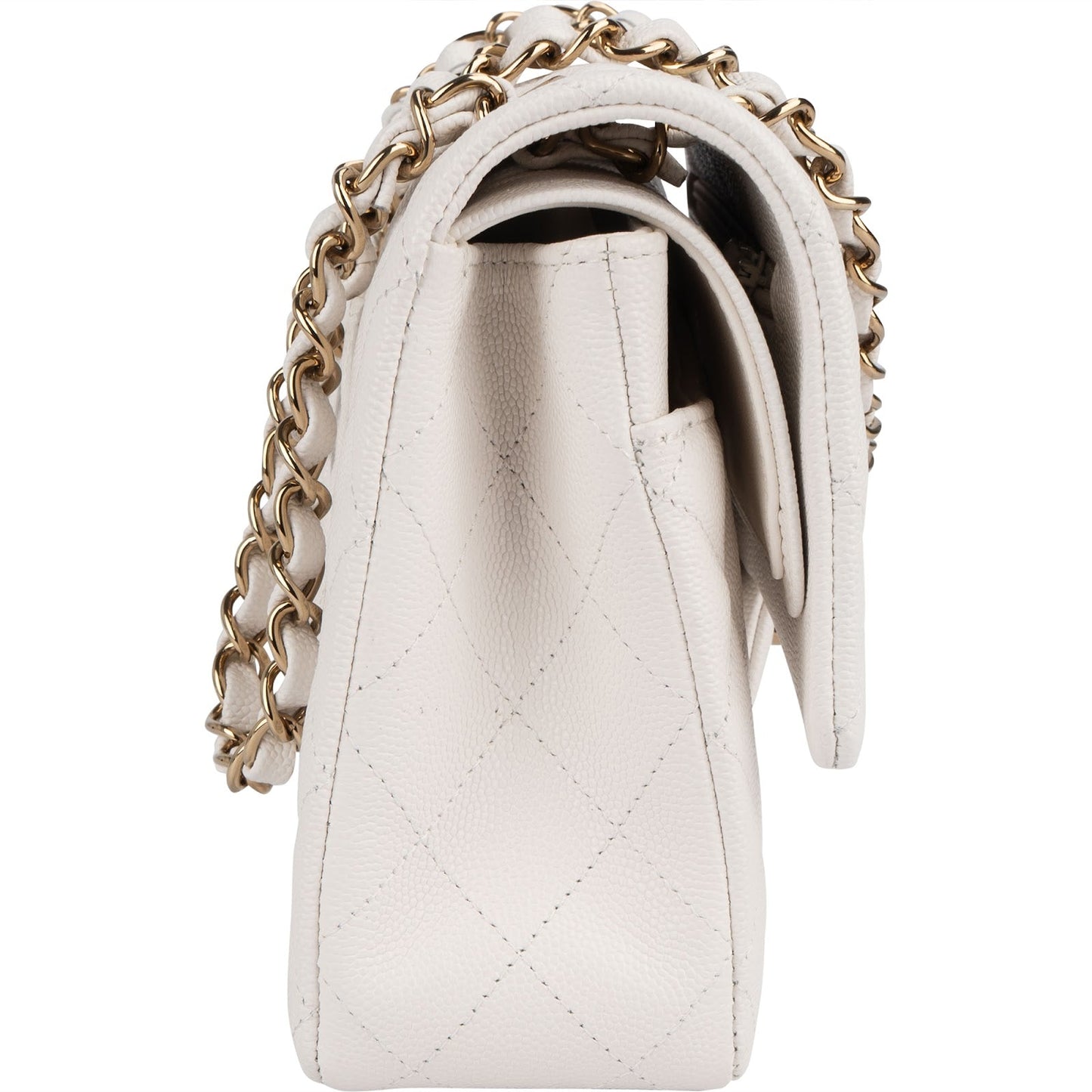 Chanel Quilted Caviar Leather Medium Double Flap Shoulder Bag