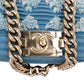 Chanel Denim Frayed Chevron Pleated Small Boy Crossbody Bag
