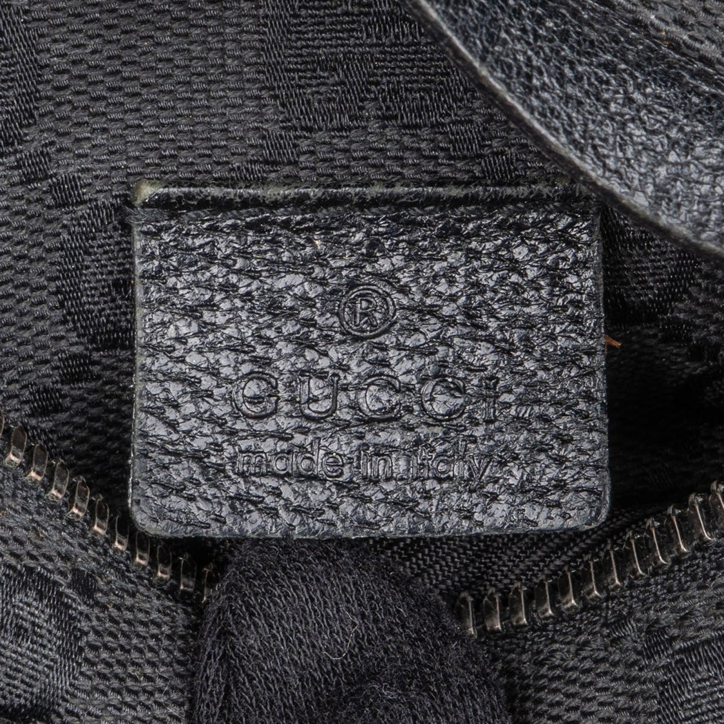Gucci Black Monogram GG Belt Crossbody Bag