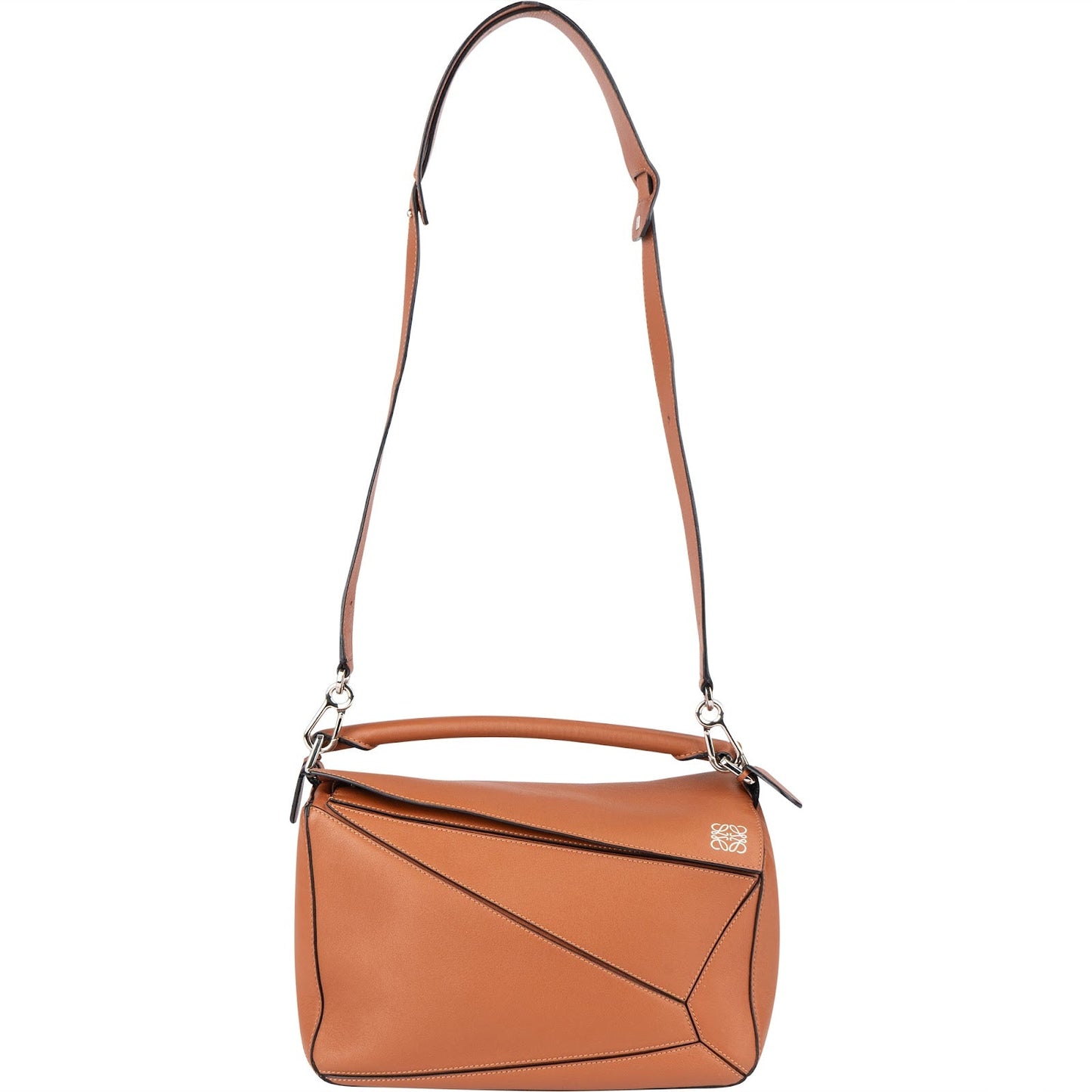 Loewe Brown Leather Puzzle Handbag