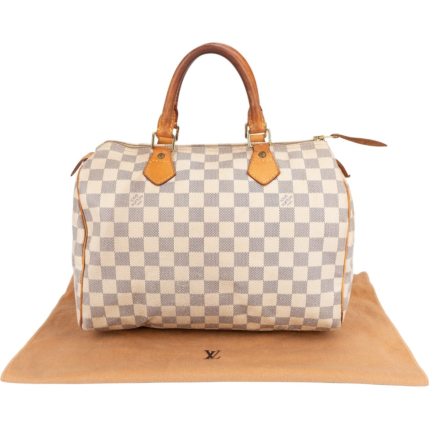 Louis Vuitton Monogram Damier Azur Speedy 30 Handbag