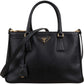 Prada Noir Saffiano Leather Small Galleria Handbag