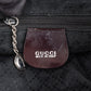 Gucci Leather Nylon Bamboo Top Handle Hobo Shoulder Bag