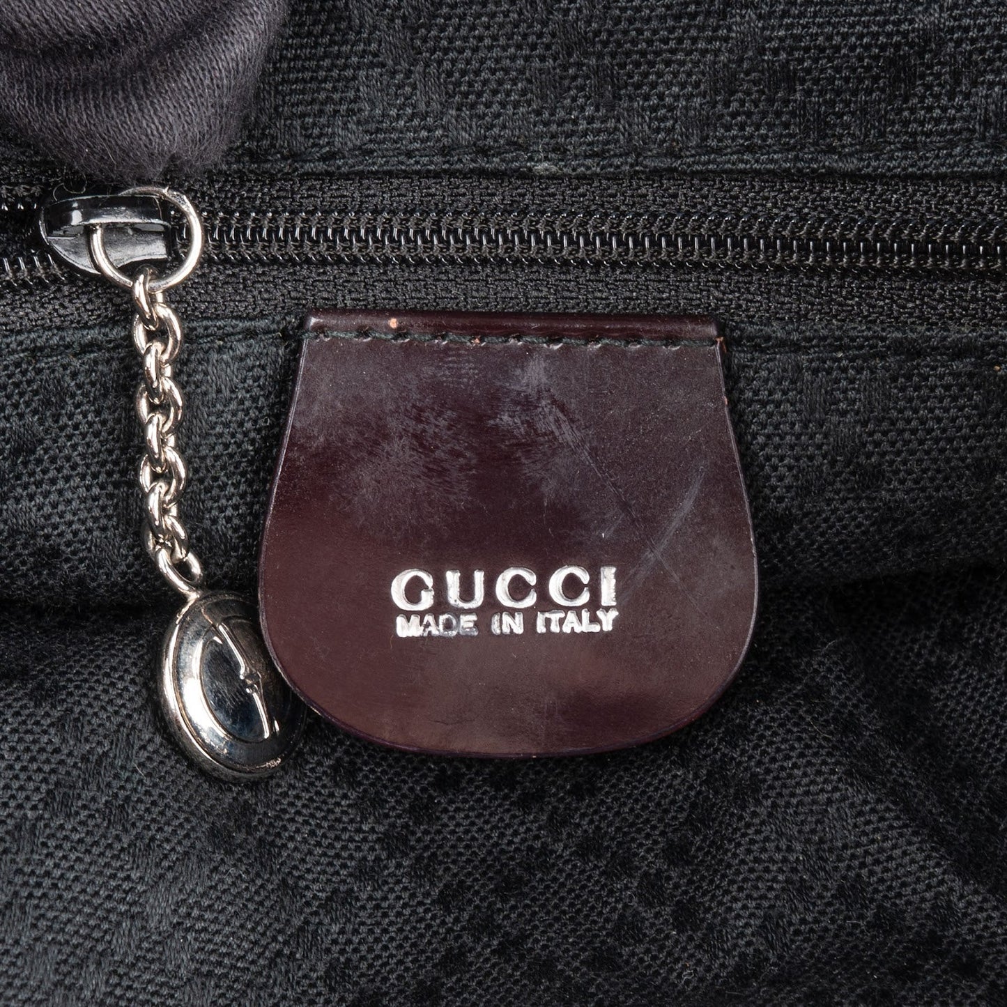 Gucci Leather Nylon Bamboo Top Handle Hobo Shoulder Bag