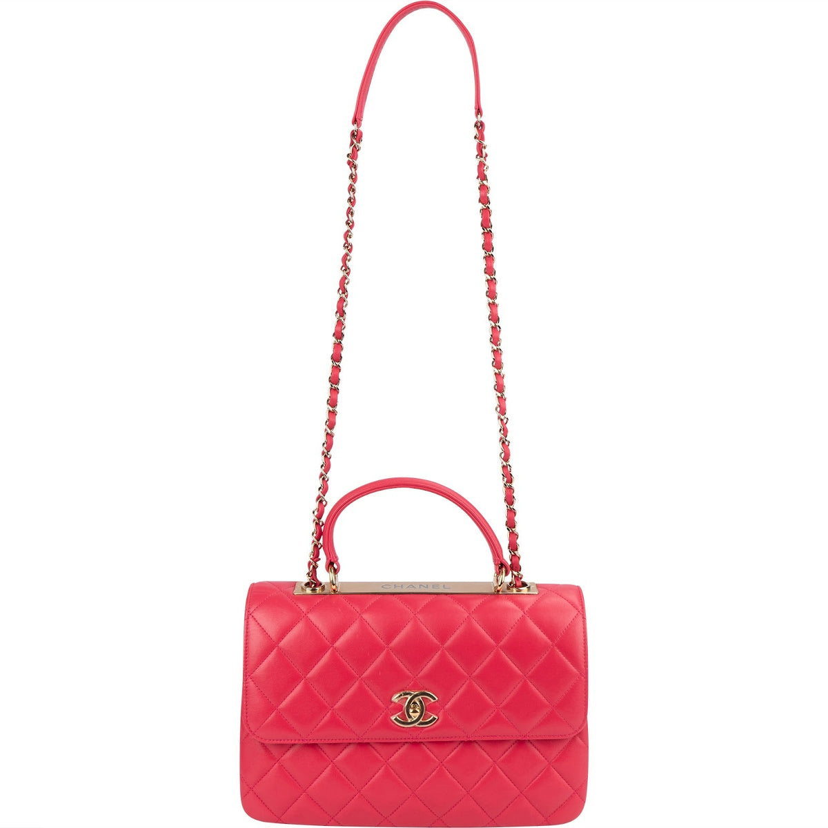 Chanel Quilted Lambskin Trendy CC Top Handle Handbag
