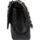 Chanel Quilted Caviar Leather Gold Jumbo Double Flap Crossbody Bag