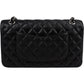 Chanel Quilted Caviar Leather Palladium Medium Double Flap Shoulder Bag