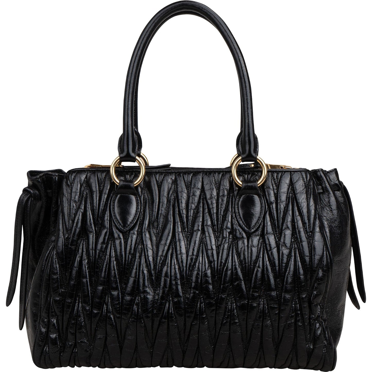 Miu Miu Matelassé Vitello Lux Bow Handbag