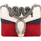 Gucci Tricolor Leather Dionysus Crystal Snake Small Crossbody Bag
