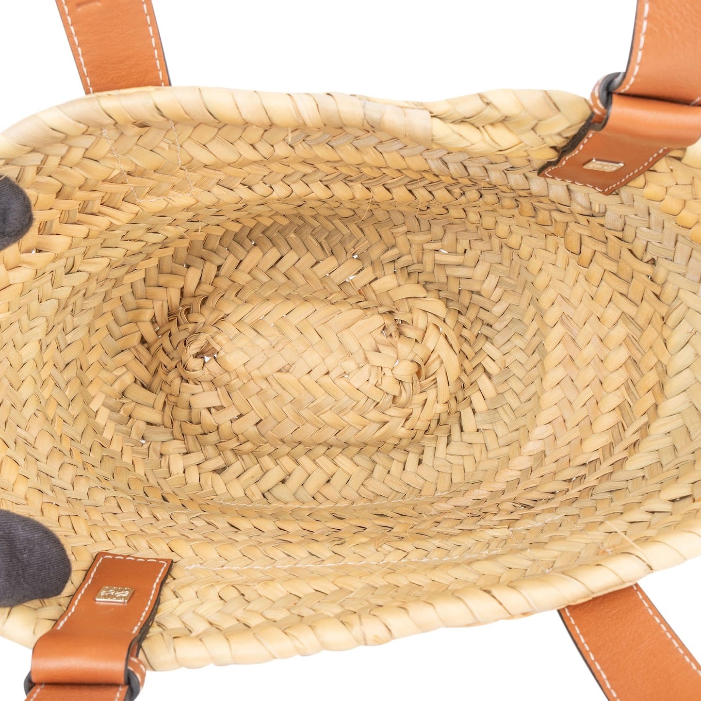 Loewe Raffia Small Basket Shoulder Bag
