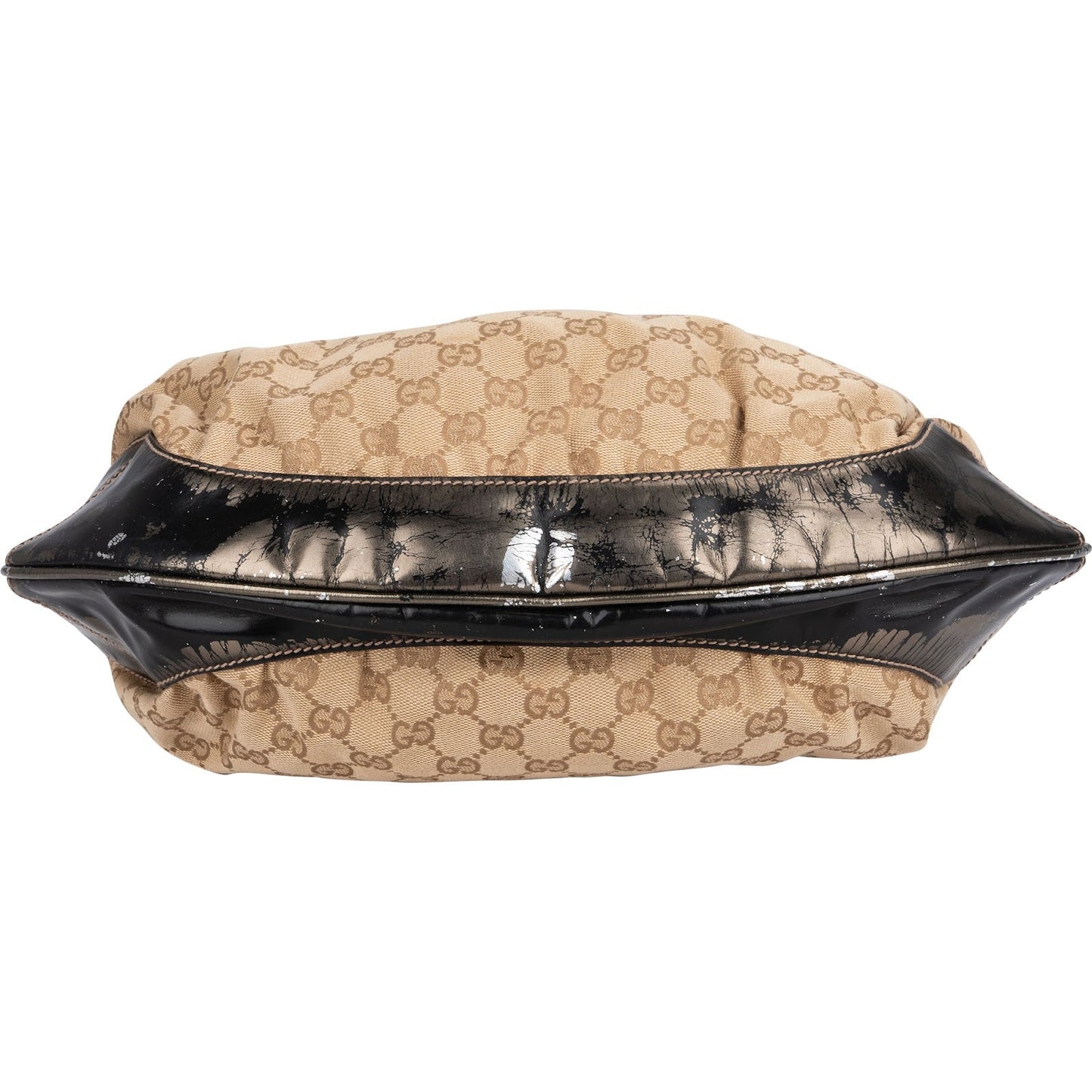 Gucci Monogram GG Bamboo Handle Shoulder Bag