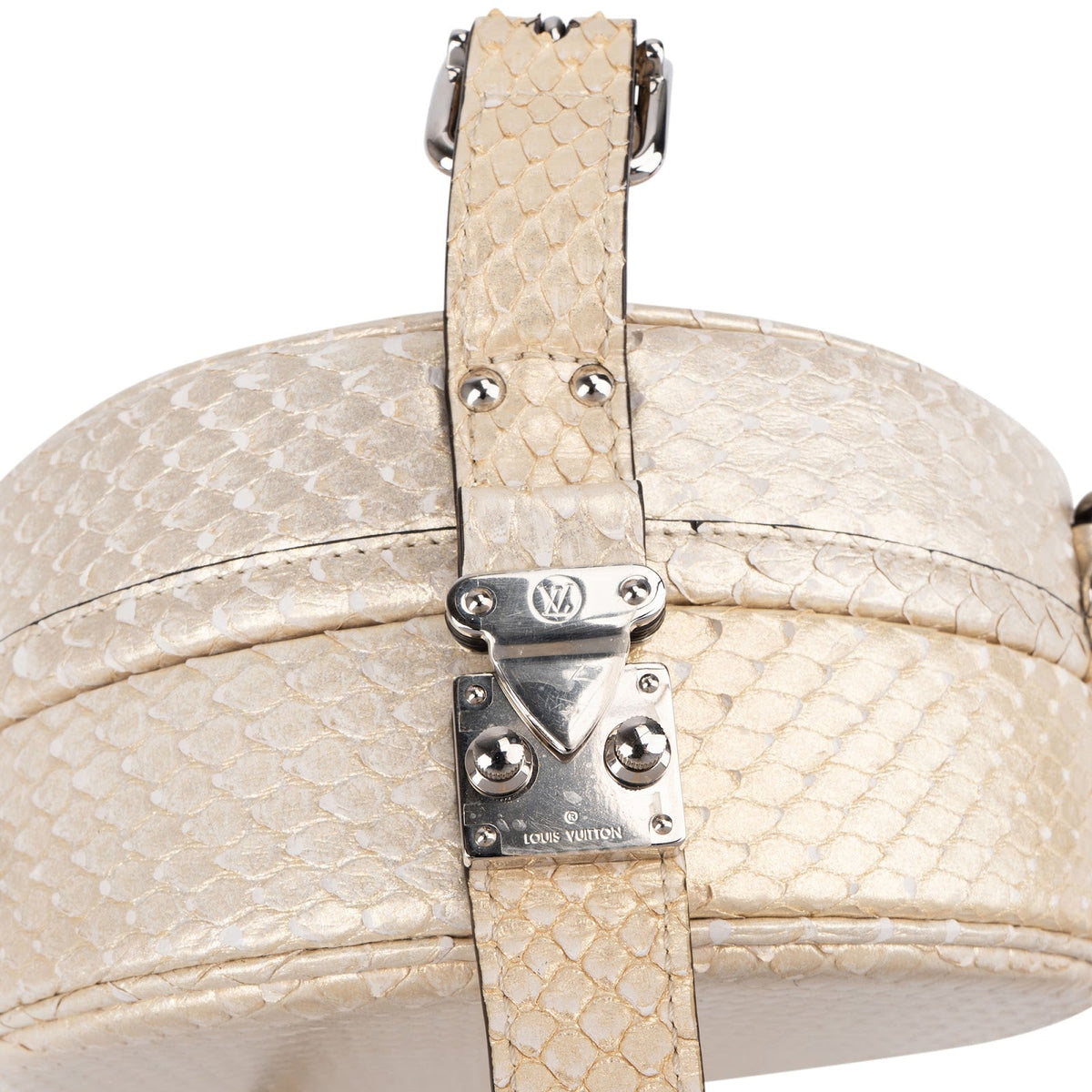 Louis Vuitton Python Leather Nano Boite Chapeau Crossbody Bag