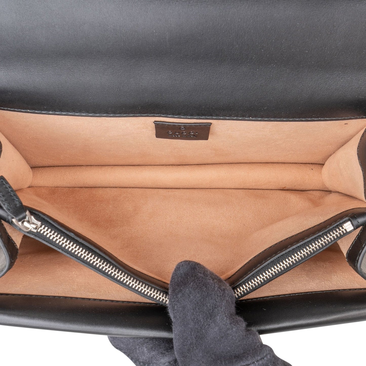 Gucci Black Soft Leather Dionysus Studded Shoulder Bag