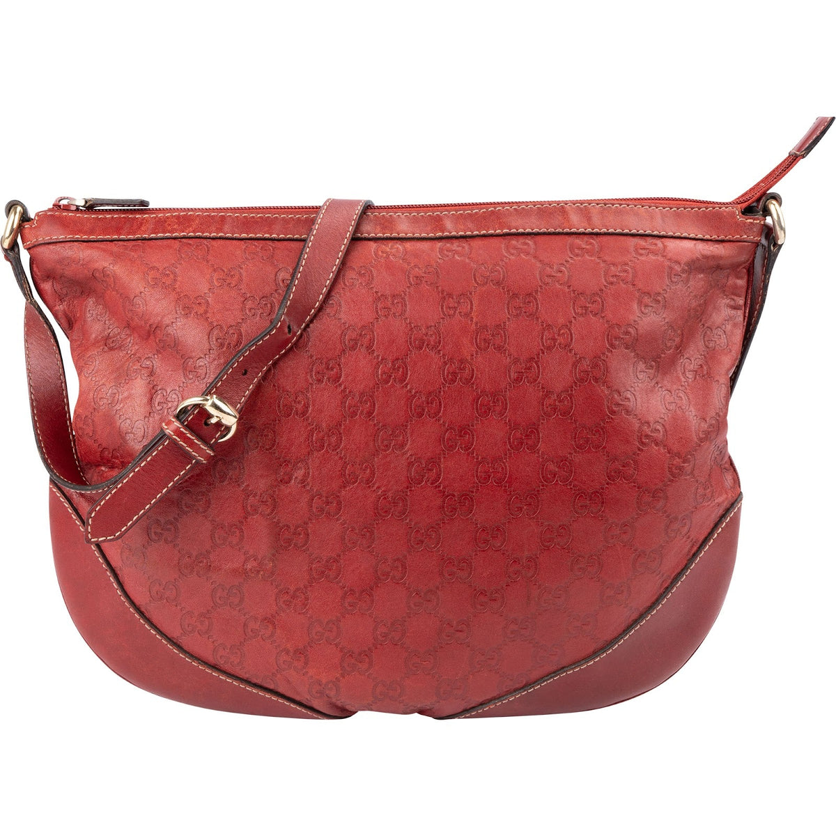 Gucci Guccissima Leather Messenger Crossbody Bag