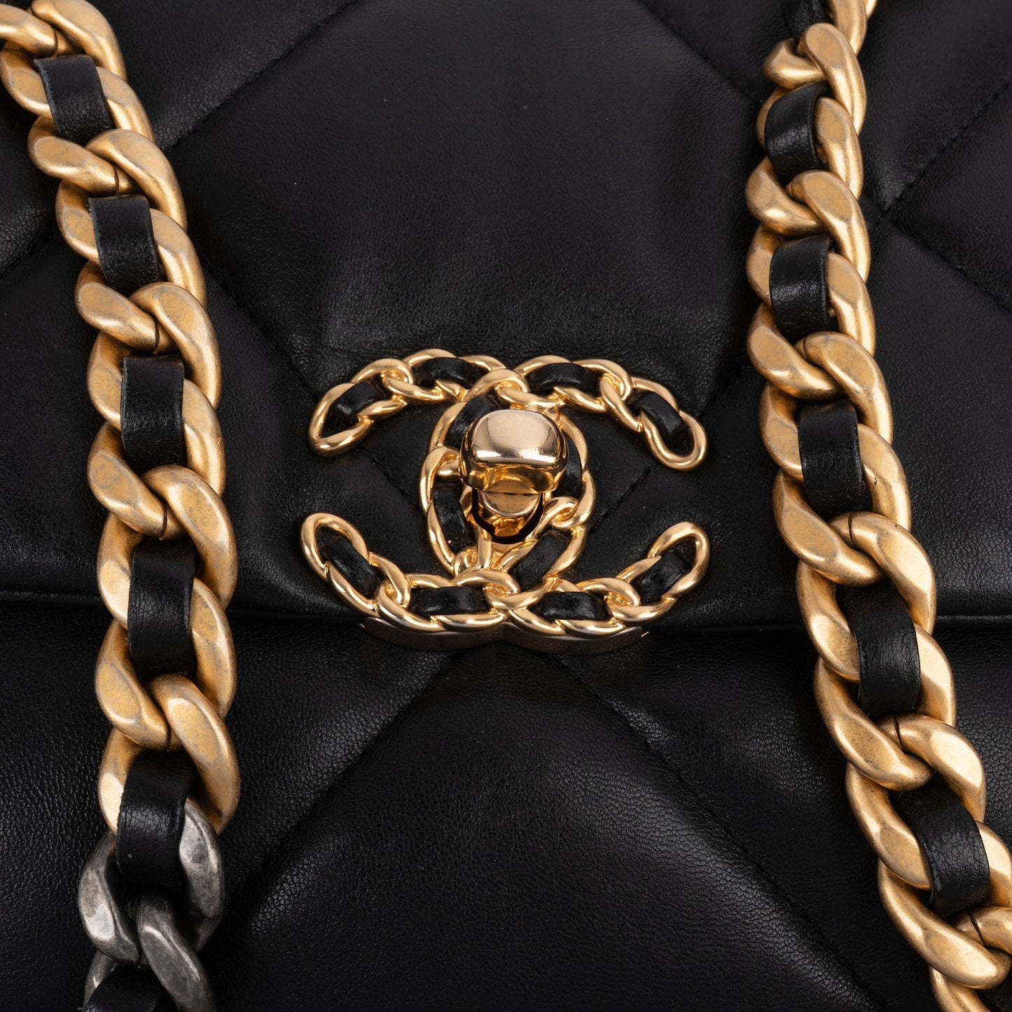 Chanel 19 Quilted Lambskin Leather Jumbo Single Flap Crossbody Bag